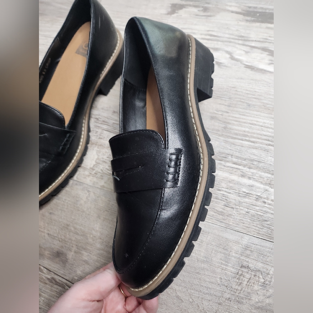 DV by Dolce Vita Black Leather Loafers for Women - Picture 9 of 12